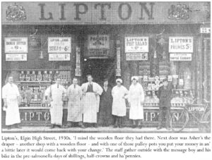 View of Lipton Grocer's, Elgin High Street.